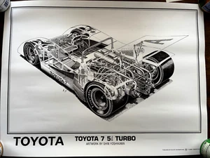 TOYOTA 7 POSTER CUTAWAY 18"X24" DI SHIN YOSHIKAWA IN OTTIME CONDIZIONI - Foto 1 di 1