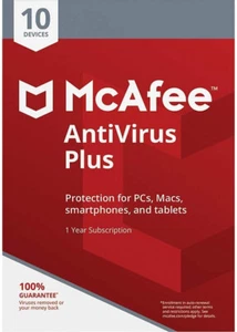 McAfee AntiVirus Plus | 10 Devices | 1 Year Subscription | NOT AN EMAIL CODE - Picture 1 of 1