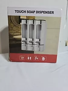 3 in 1 200ml Presse Flüssigseifenspender Wandhalterung Dusche Shampoo Spender - Bild 1 von 8