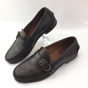 Mocasines Ralph Lauren Marrón Hebilla Para Hombre Talla 11 D Hechos en Maine EE. UU. por Rancourt - Imagen 1 de 11