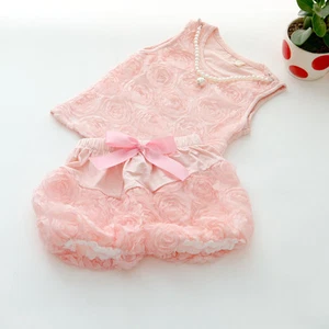 Toddler Girls Intricate Rose Rosettes Vest & Shorts necklace 2pc SET Size 4 - Picture 1 of 2
