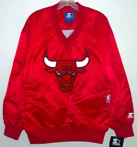 CHAQUETA JERSEY SATINADA NUEVA VINTAGE AÑOS 90 CHICAGO BULLS NBA RETRO ARRANQUE M - Imagen 1 de 4