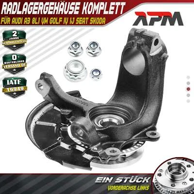Achsschenkel Radlagergehäuse komplett Vorne Links für Audi A3 8L1 VW Golf IV 1J - Imagen 1 de 4