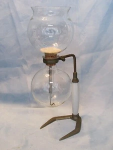 Vtg Hellem Glass Vacuum Coffee Pot 6 Tasses Cups France - Picture 1 of 3
