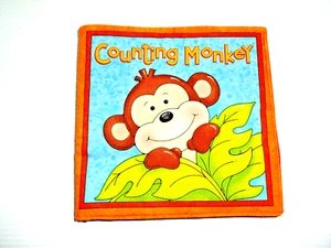 'Counting Monkey'  Soft, Washable, Cloth Book for Baby / Toddler - Picture 1 of 7