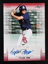 2017 Leaf Perfect Game National Showcase Red Blank Back Proof 1/1 Tyler Ras Auto