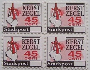 Stadspost Kampen 1996 - Blok van 4 zegeltjes Kerst, Christmas, Weihnachten - Picture 1 of 1