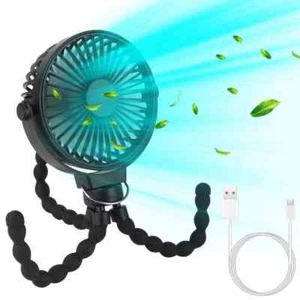 5 in. Mini Desk Fan Black, USB Powered, 3 Speeds, 360 Tilt, Portable Use - Picture 1 of 7