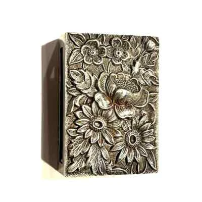 De colección Kirk & Son Plata Esterlina Floral Repousse Petite Match Caja Soporte #90F Foto 1 de 4