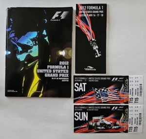 2012 Austin Texas F1 Formula 1 Official Race Program Magazine & 2 Ticket Stubs - Picture 1 of 6