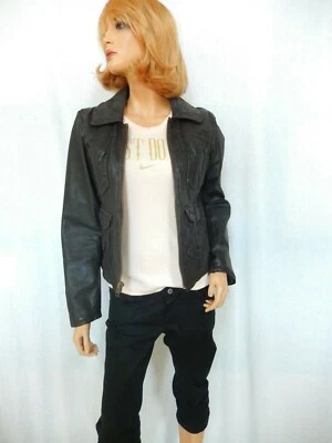 *VINTAGE* American Eagle Outfitters Cute Unisex Brown Leather Jacket Size M/M - Image 1 of 4