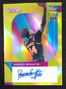 2023 Leaf Vivid Enoch Boakye GOLD Refractor 2/50 Auto Rookie FRESNO STATE #BAEB1 - Picture 1 of 5