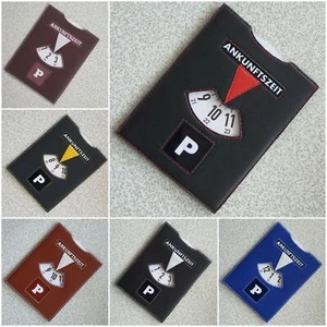 Leather luxury parking disc parking clock short parking zone parking zone various colors ☆☆☆☆☆☆☆ - Picture 1 of 8
