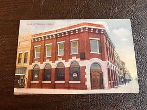 Lithograph Nampa Idaho Street Scene Bank of Nampa early 1900s - Picture 1 of 2
