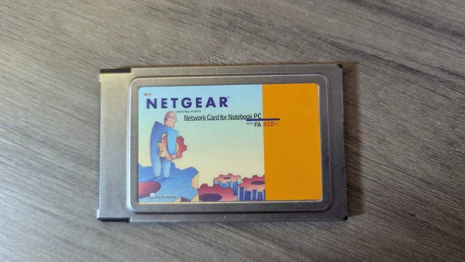💥NETGEAR PCMCIA 10/100 ETHERNET LAN ADAPTER NOTEBOOK PC CARD FA 410TX - image 1 of 2