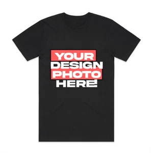 Camiseta Negra Personalizada Personalizada Personalizada Impresa Personalizada Logotipo Impresión Texto Impresión Camiseta - Imagen 1 de 7