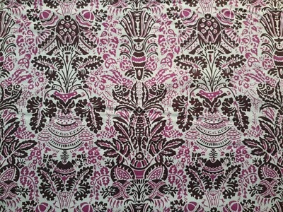 COLOR BRIGADE Stephanie Maroon Paganelli Free Spirit Cotton Fabric  HALF YARD - Image 1 of 4