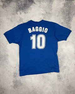 Roberto Baggio 10 Admiral Brand Football Team Blue Cotton T-shirt  Men’s Size L - Picture 1 of 12