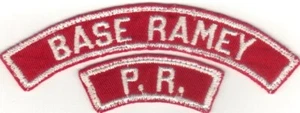 BOY SCOUT BASE RAMEY / P.R. MILITARY BASE RED & WHITE HALF STRIP 1/2MBS - Picture 1 of 1