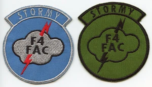 USAF STORMY F-4 Phantom FAC Forward Air Controller 2 Patch Set - Vietnam War - Picture 1 of 3