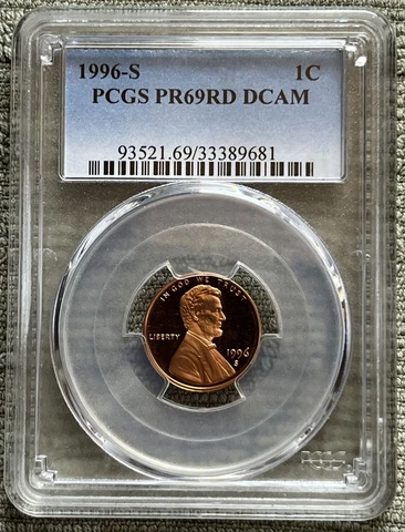 1996-S Lincoln Memorial Cent- PCGS-PR69RD DCAM Gem Proof! Cover