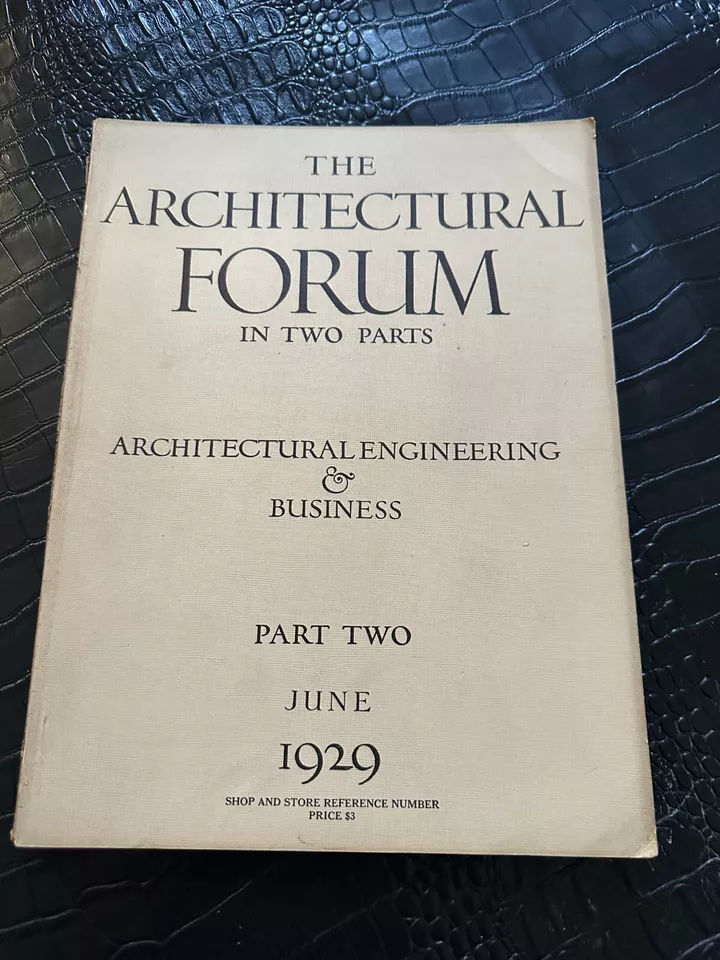 JUNE 1929 part two - Architectural Forum architecture Magazine - Image 1 of 1