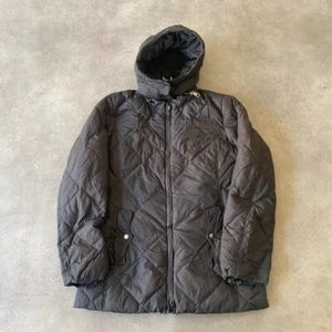 Burberry Brit Puffer Jacket Womens Small Down Nova Check Designer Coat Black - Picture 1 of 12