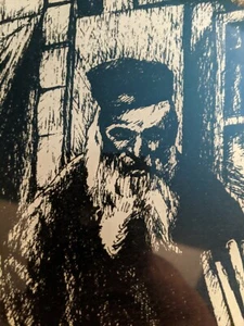Norm Altman Talmud Scholar, litografía, lápiz firmado y numerado, enmarcado, enmarañado - Imagen 1 de 6