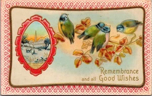 Libro antiguo alterado Remembrance Good Wishes aves ovejas diario basura artes - Imagen 1 de 6