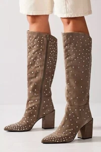 New Free People Diamante Dream Boot size 6 MSRP: $298 Suede - Picture 1 of 13
