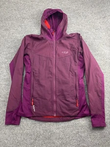 Rab Alpha Flux Jacket Women's Medium Purple Zip Up Hooded Midweight Pockets - Picture 1 of 8