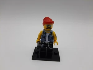 Lego 71001 - Motorcycle Mechanic - Series 10 Minifigure CMF Complete - w/ base - Picture 1 of 4