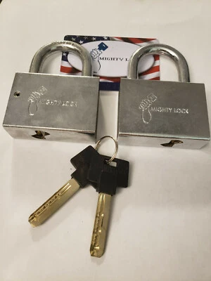 Mighty Lock (Mul-t-lock Style) #10, 2 Padlocks, 2 DIFFERENT keys total - Image 1 of 2