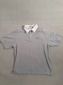 Coogi Men’s Size XL Logo Spell Out  Polo Grey Contrast Collar Quarter Zip - Picture 1 of 8