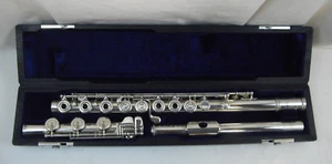 WILLIAM S. HAYNES HANDMADE FLUTE OPEN HOLE INLINE G SOLDERED TONE HOLES B FOOT - Picture 1 of 14