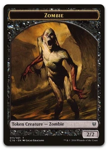 Zombie // Worm Double-Sided Token #11 // 18 (NM) Commander 2016 C16 Magic MTG - Picture 1 of 2