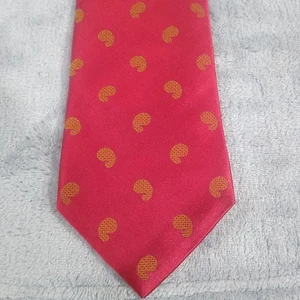 Holland And Sherry Silk Tie Red Geometric - Picture 1 of 8
