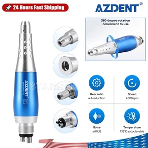 AZDENT Dental Hygiene Prophy Handpiece Air Motor 4 Holes & 4:1 Straight Cone USA - Picture 1 of 14