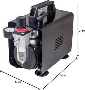 Fengda AS-18A - Professional Airbrush mini Kompressor / 4 bar/Kompakt mit Manome - Bild 1 von 7