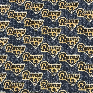 St Louis Rams Cotton Fabric 39” x 39” NFL OOP HTF Fabric Traditions Blue Gold - Picture 1 of 3
