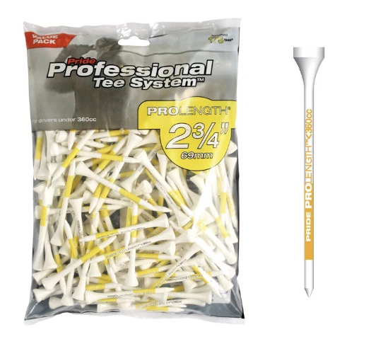 MASTERS GOLF Pride PTS 2 3/4" (70mm) T-Shirt - Pk 175 gelb