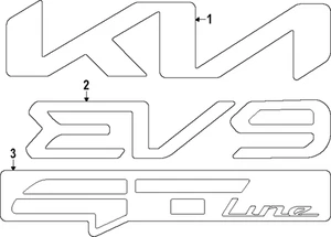 Genuine Kia Nameplate 86310-DO000 - Picture 1 of 1