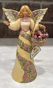 Jim Shore 2006 Heartwood Creek "Paz en el jardín" Tulips Angel - Imagen 1 de 8