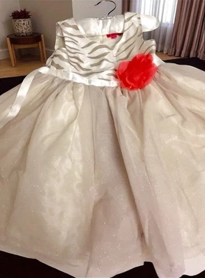 Dress TUTU Girls Size 4y TuTu Party Dress Stripes Pink Bow Dress - Image 1 of 4