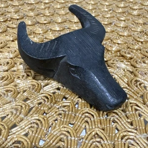 1950/60’s Era Boy Scouts Wood Bison Bull Neckerchief Slide 1.75” x 2.25” - Bild 1 von 10