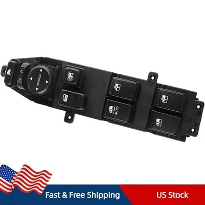 Interruptor de ventana eléctrica del lado del conductor delantero izquierdo 1 pieza para Hyundai Veracruz 2007-2012 Foto 1 de 4