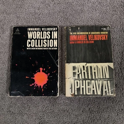Lot Of 2 Paperbacks Immanuel Velikovsky Worlds In Collision Earth In Upheaval - Image 1 of 4