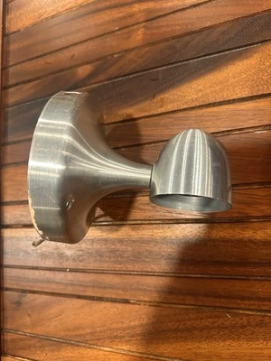 Brotherhood Of Electric Workers Mid Century Brushed Aluminum Wall Sconce Light - Image 1 of 4