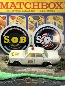 Lesney Matchbox Series Ford Galaxie No 55/59 Police Car White Diecast EX Cond - Picture 1 of 6