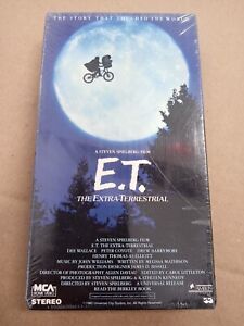 1988 SCELLÉ USINE E.T. VHS MCA filigrane tout noir * pas de vert rare Igs vintage
